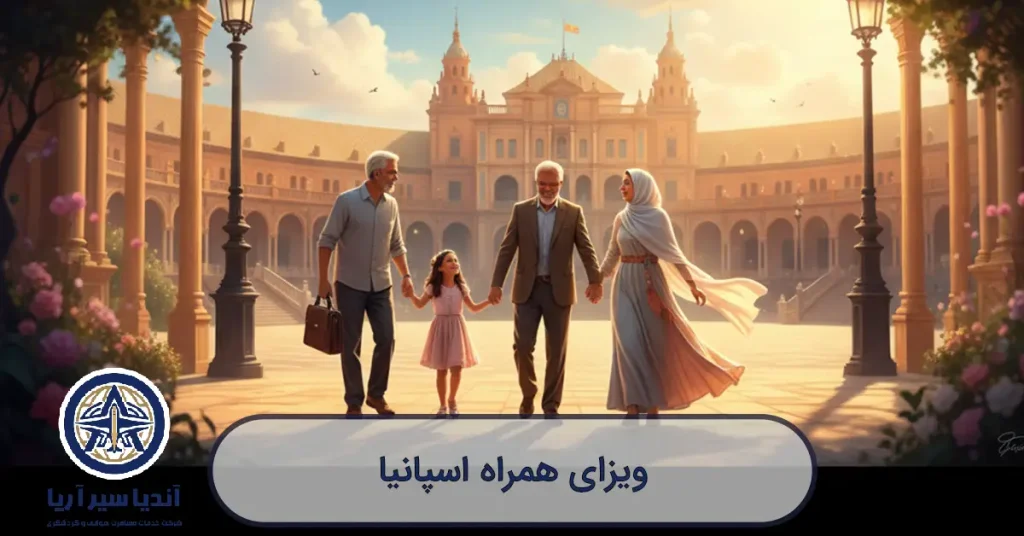 تصویرسازی هنری از یک خانواده چند نسلی ایرانی که در یک شهر زیبای اسپانیا به هم می‌پیوندند.