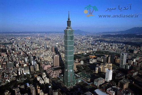  تصویر برج مشهور 101 در شهر تایپه پایتخت تایوان| مناطق گردشگری تایوان